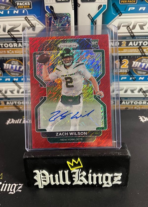 Zach Wilson Panini Prizm rookie auto