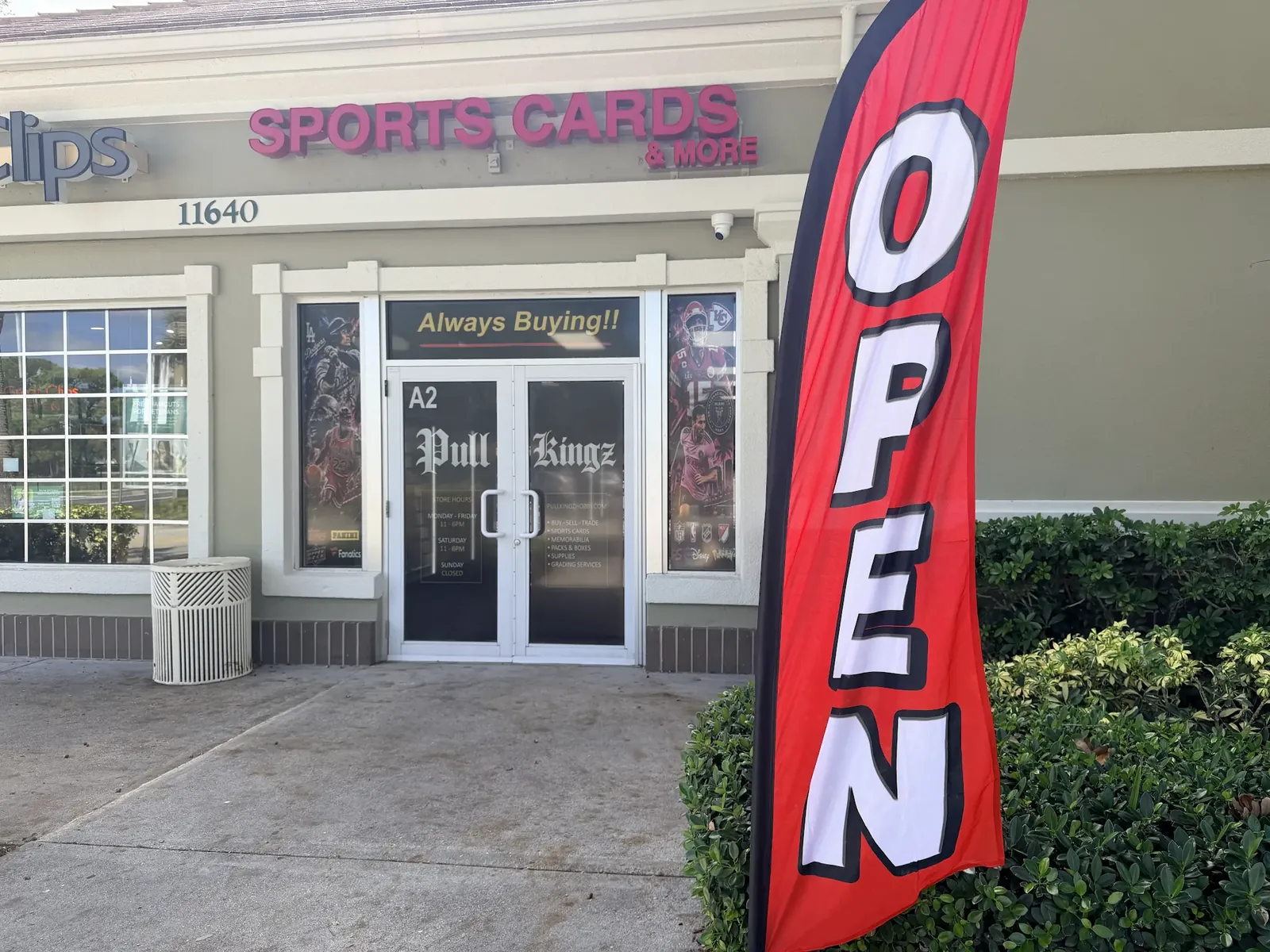 Pull Kingz Hobby storefront — 11640 W Palmetto Park Rd, Suite A2, Boca Raton, FL 33428